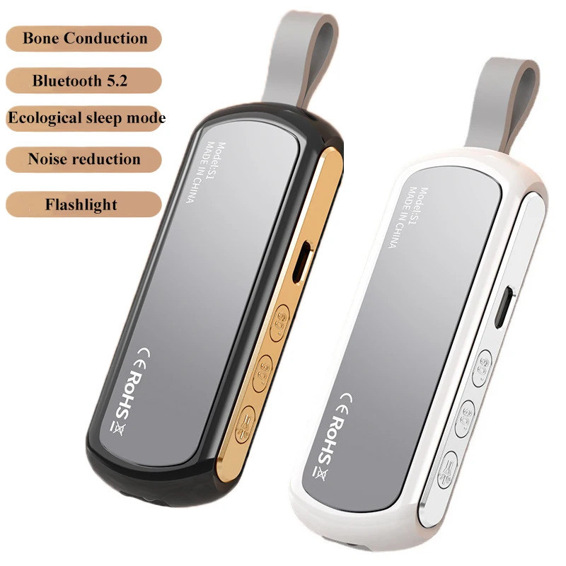 Bone Conduction Bluetooth 5.2 Speaker Under Pillow Noise Reduction Speaker Stereo Music Player with 