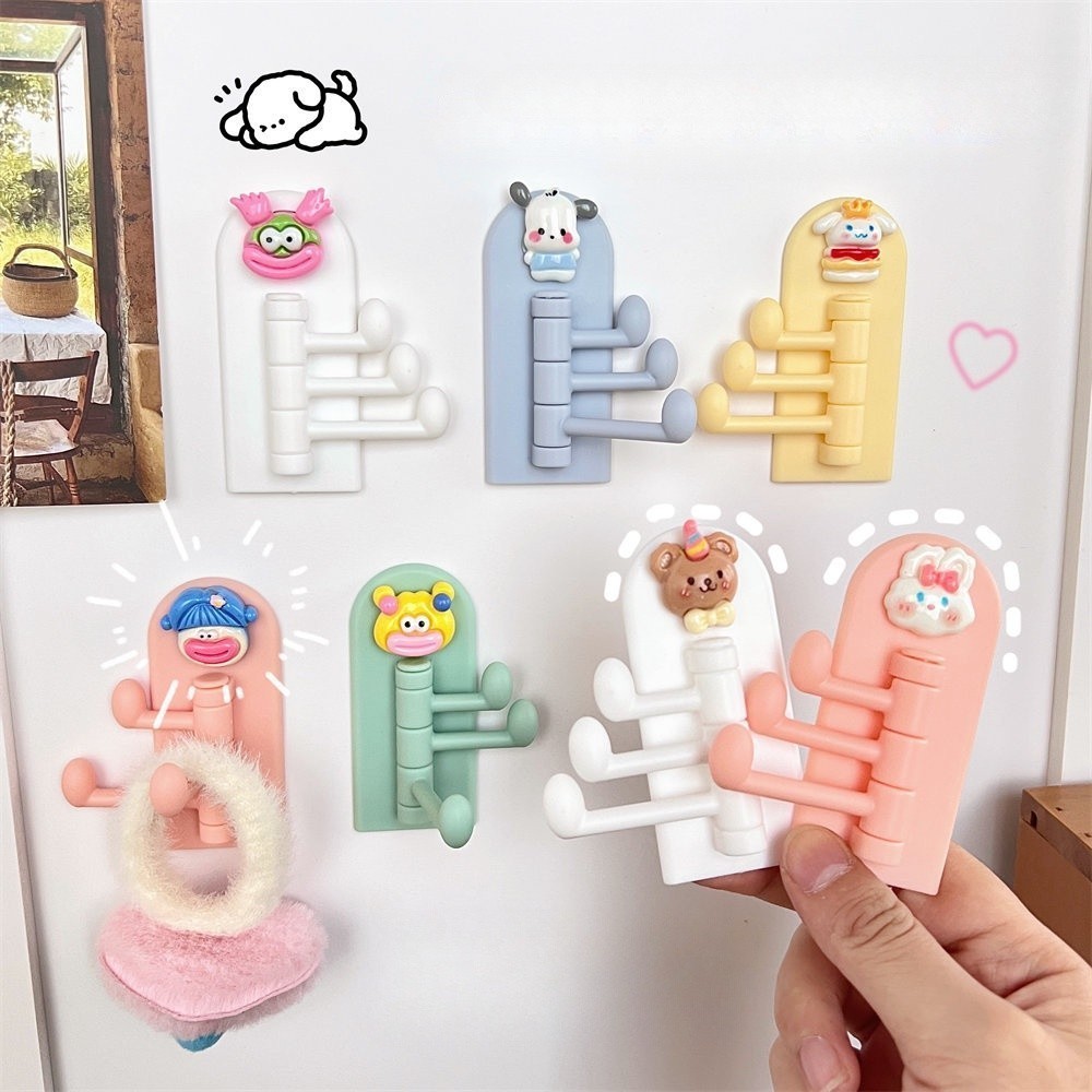 ตะขอแขวนผนัง 3ชั้น ตะขอติดผนัง แบบการ์ตูน3D น่ารัก แข็งแรง ทนทาน ติดง่ายไม่ต้องเจาะผนัง เก็บของใช้สะดวกสําหรับตกแต่งบ้าน