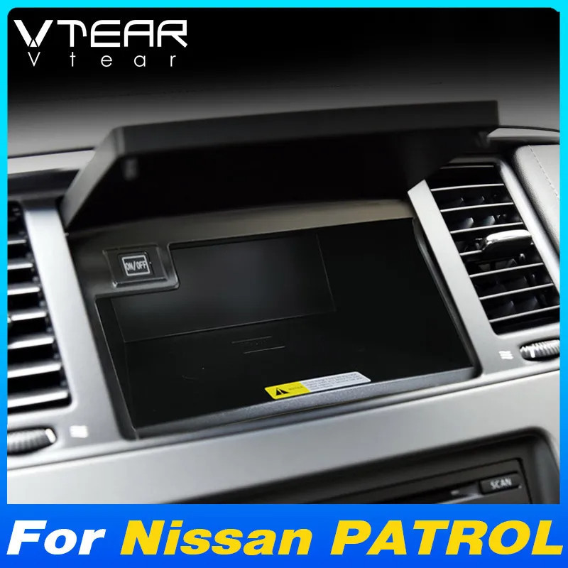 รถ QI Wireless Charger สําหรับ Nissan PATROL Y61 อุปกรณ์เสริม 15w Fast โทรศัพท์ชาร์จแผ่นอะแดปเตอร์กา