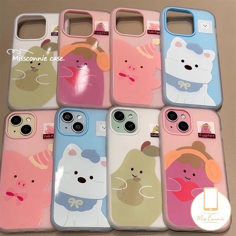 สําหรับOppo A54 A5i A3X A5X A5 Pro A15 A60 A18 A38 A16S A16 A31 A57 A11 A33 A3 A52 A95 A17 A7 A35 A55 A5S Reno 12Fลูกสุนัขลูกสุนัขน่ารักPurf ฝาครอบ