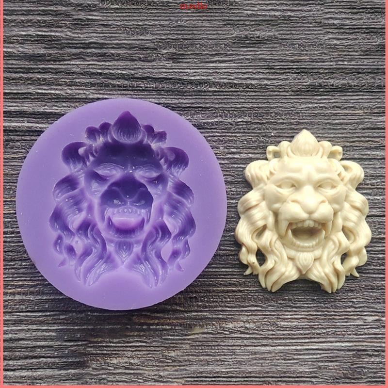 MAVLO Lion สําหรับหัวแม่พิมพ์ซิลิโคนพวงกุญแจสัตว์เรซิ่น Epoxy Craft Polymer Clay Craft