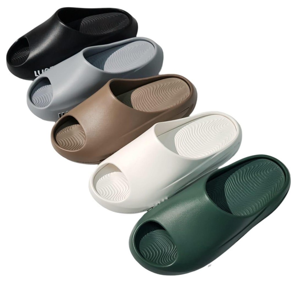 88 Luofu รองเท้าแตะแบบสวมยางนุ่มธรรมดาสําหรับผู้ชาย E6228-KP6W (01)