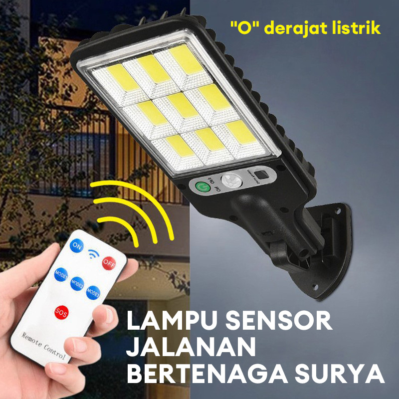 CODไฟถนน LED พลังงานแสงอาทิตย์สำหรับลานบ้านกลางแจ้งพร้อมเซนเซอร์ร่างกายมนุษย์ โคมไฟติดผนังแบบบูรณาการ