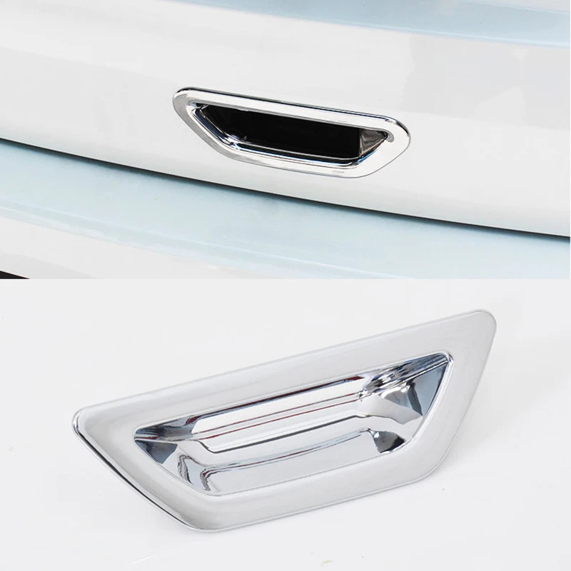 สําหรับ Nissan X-trail Xtrail T32 Rogue 2014-2018 ABS Chrome รถด้านหลังประตูด้านหลังชาม Trim สติกเกอ