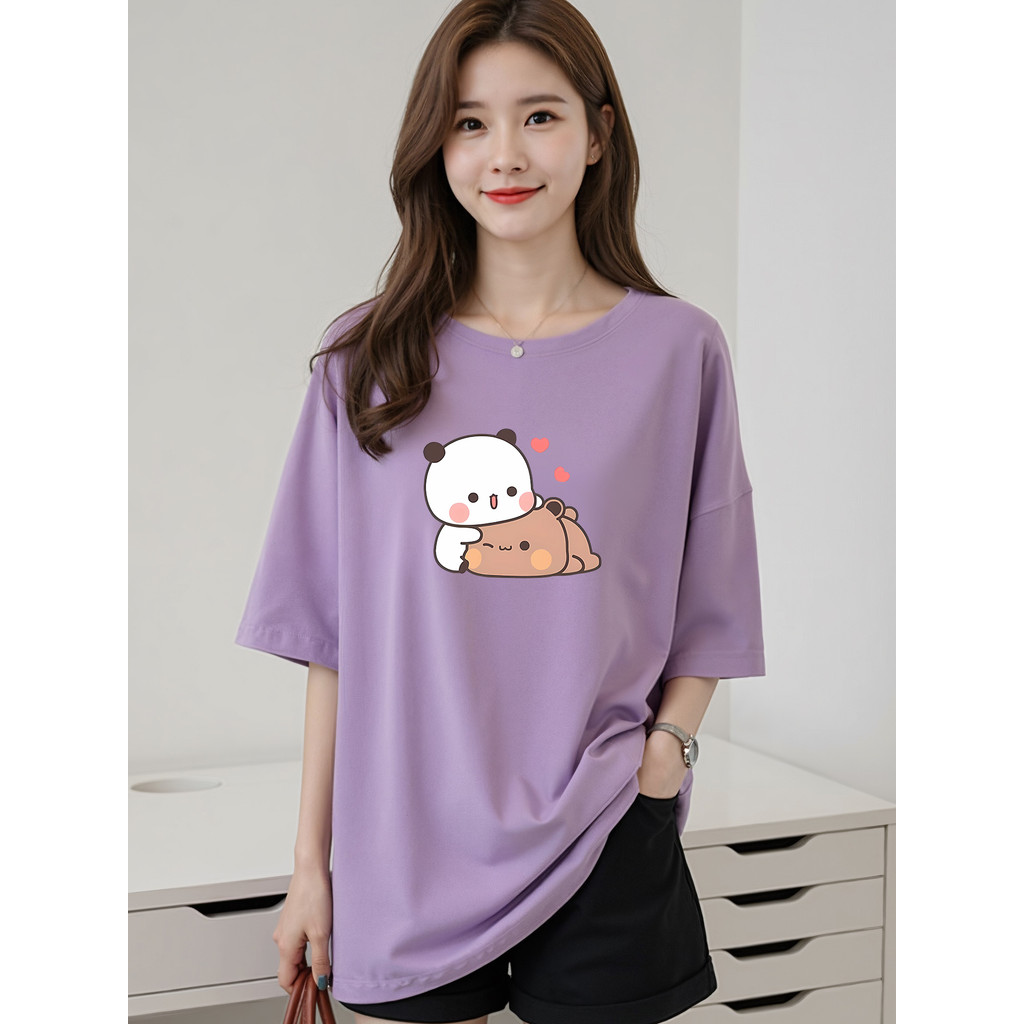 2Y909 1XL-5XL TShirt เสื้อผ้าผู้หญิง TShirt Crop Top เสื้อ T เสื้อ Plus ขนาดผู้หญิงสุภาพสตรี Streetw