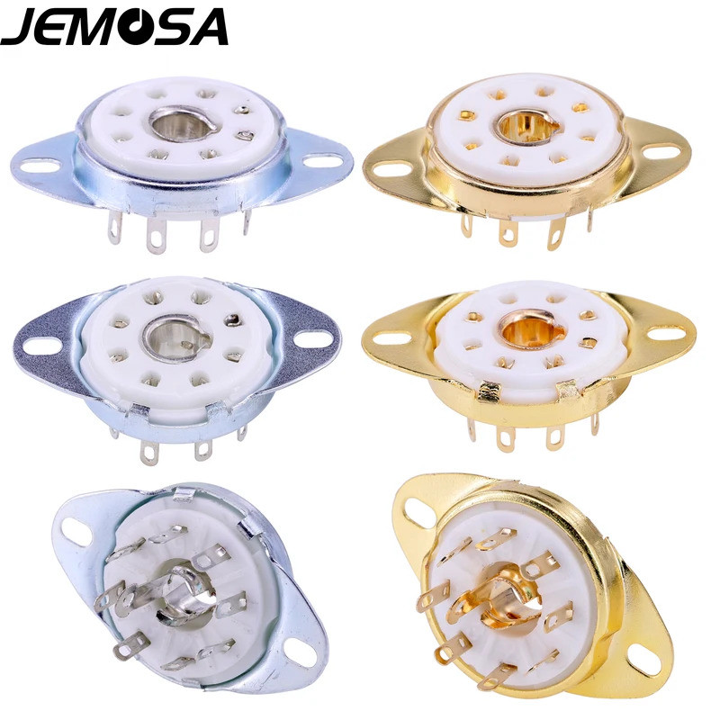 8Pin เซรามิคซ็อกเก็ต GZC8-Y-8 แชสซี 5B254 7N7 4P1S 2J27 EBL21 ECH21 สูญญากาศหลอดเครื่องขยายเสียง Vin