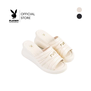 PLAYBOY รุ่น Sine Wedge Shoes รองเท้าส้นเตารีด รหัส ST-HS262C155 ดีไซน์ส้นสูง มี 2 สี สีPearl และสี Caviar
