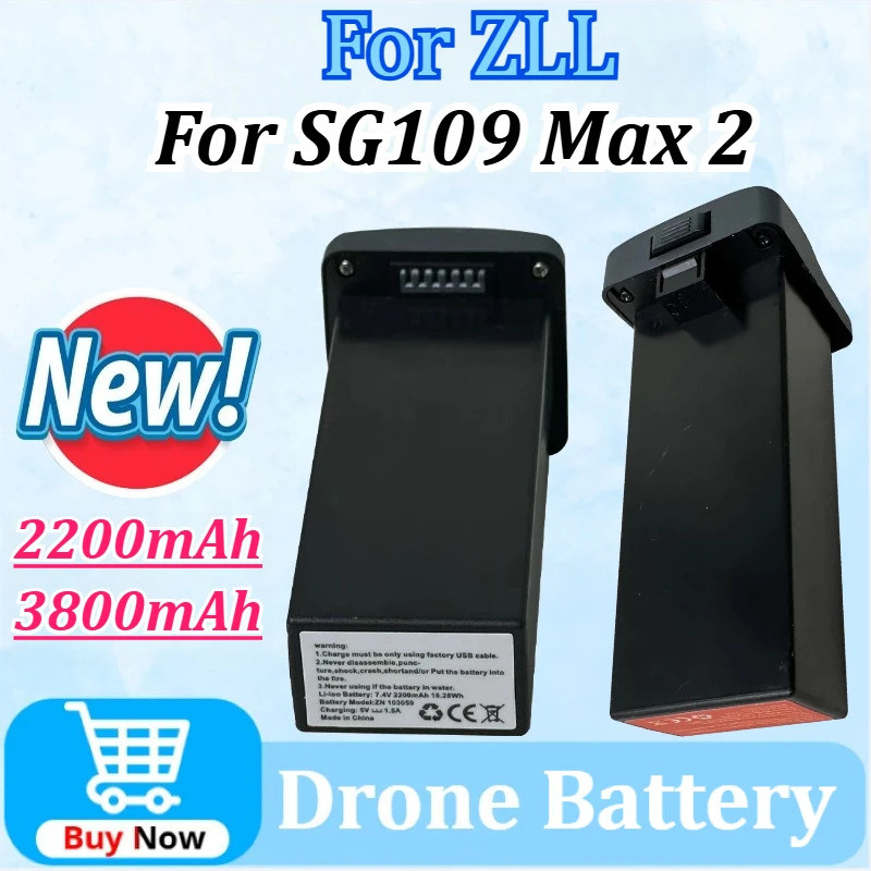 ใหม่ 7.4V 2200mAh/3800mAh Drone แบตเตอรี่สําหรับ ZLL SG109 Max 2 เปลี่ยนแบตเตอรี่อุปกรณ์เสริมคุณภาพส