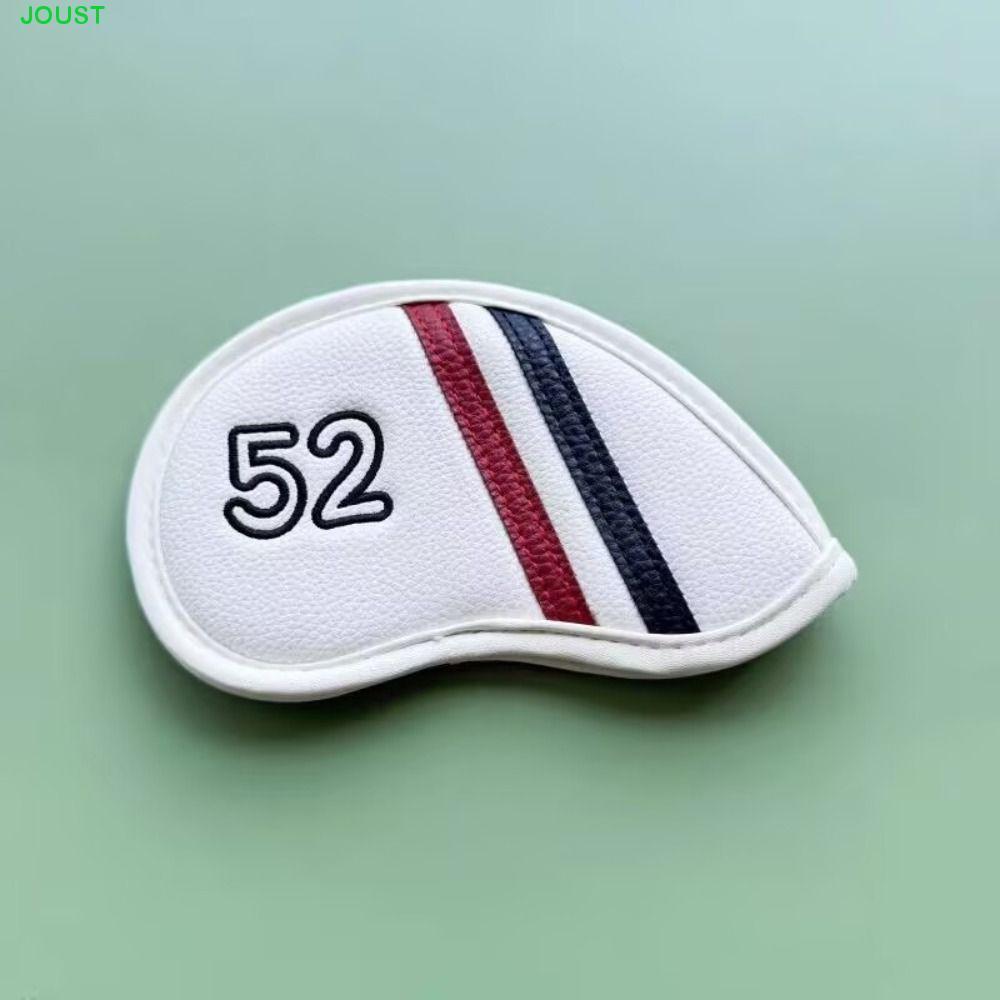 JOUST Golf Wedge Cover หนัง PU 48/50/52/54 องศา Sand Wedge Headcover, สีดํา/ขาว มุมเลขใหญ่ 56/58/60 องศา