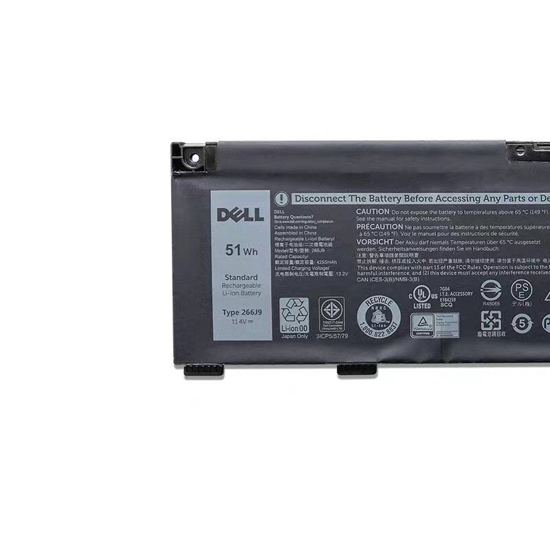 เหมาะสําหรับแบตเตอรี่แล็ปท็อป DELL DELL 5490 5590 5505 3500 3700 266J9 ของแท้ 51W