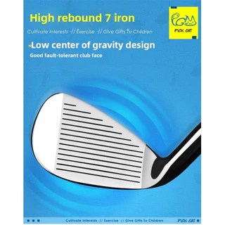 PGM GOLF Golf 7 Iron JRTiG007 | เพลาคาร์บอนสีดําสีแดงเพลาเหล็กจูเนียร์