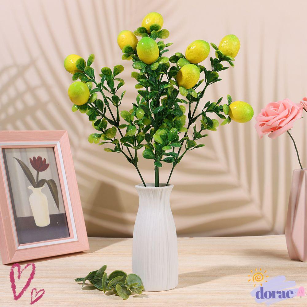 DORAE Lemon Branch Holiday Garden Lemon Tree Greenery ตกแต่งสําหรับผลไม้บ้าน