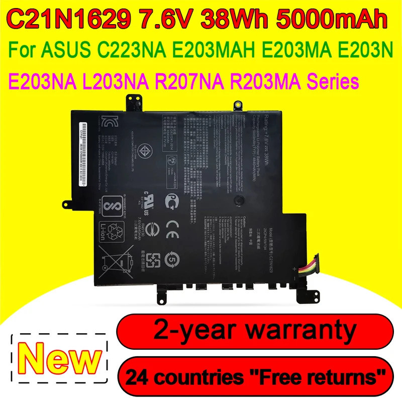 C21N1629 สําหรับ ASUS C223NA E203MAH E203MA E203N E203NA R207NA R203MA L203NA Series แบตเตอรี่แล็ปท็