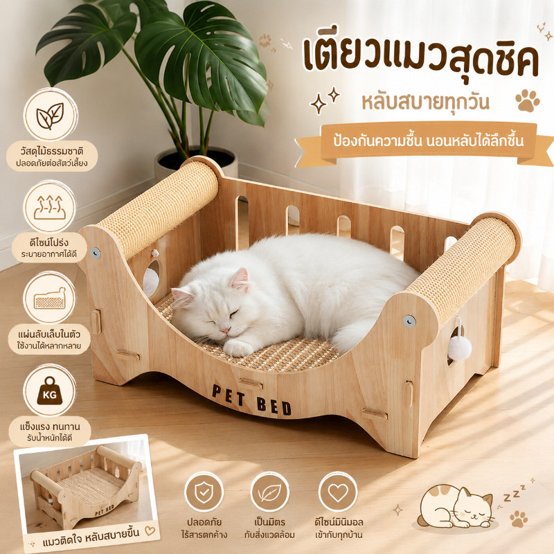 COD กระดานลับเล็บแมว โซฟาแมว เก้าอี้เอนแมว ใยสาแข็งแรง ทนทาน ไม่หลุดลุ่ย ขนาดใหญ่พิเศษ