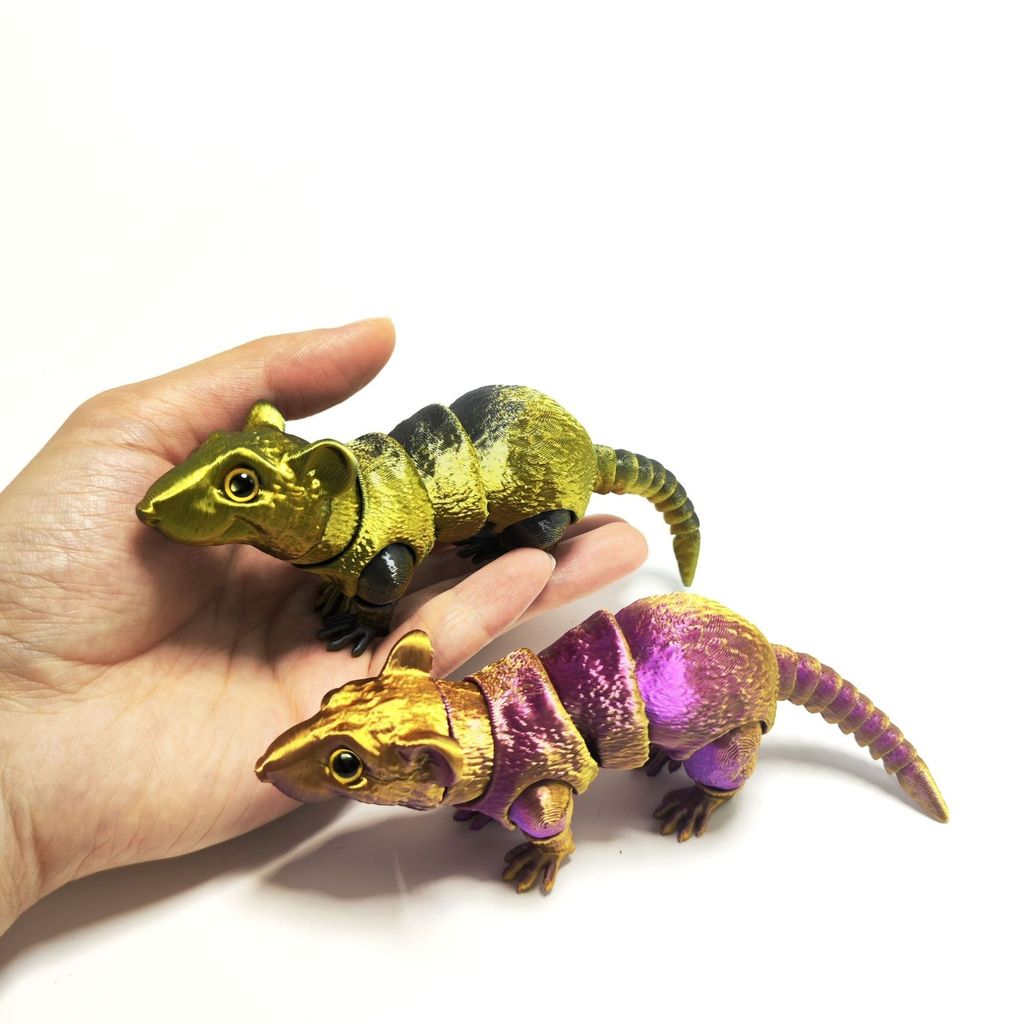 3D พิมพ์ Articulated Mouse Fidget ของเล่นความเครียดบรรเทาสัตว์สร้างสรรค์ตกแต่งโต๊ะเครื่องประดับของขวัญ