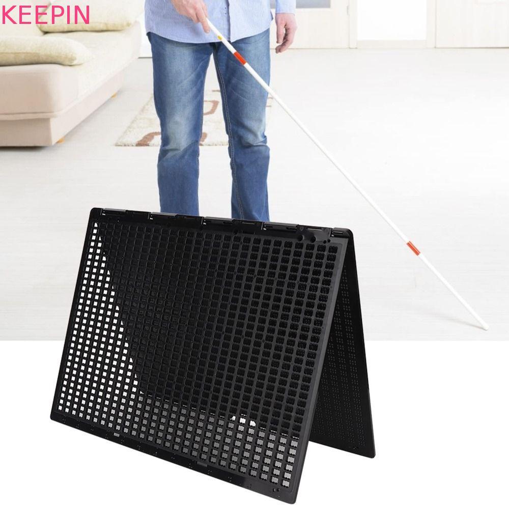 KEEPIN Braille Slate, Grid Board หนา Slate Braille กระดานเขียน, ชุด 27 แถว 30 เซลล์เครื่องเขียนเพื่อ