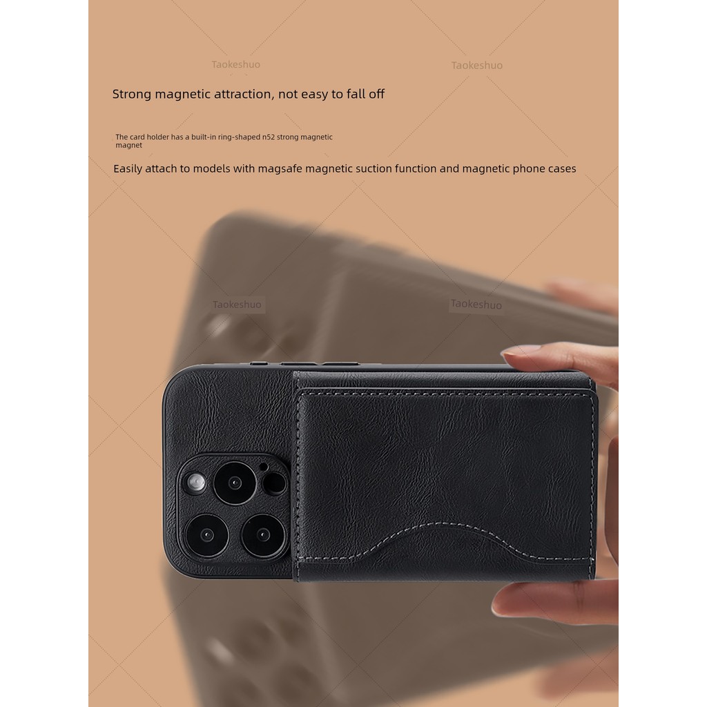 wallet magsafe magsafe wallet Apple Leather iphone12 Card Holder Wallet Type แม่เหล็กดูด