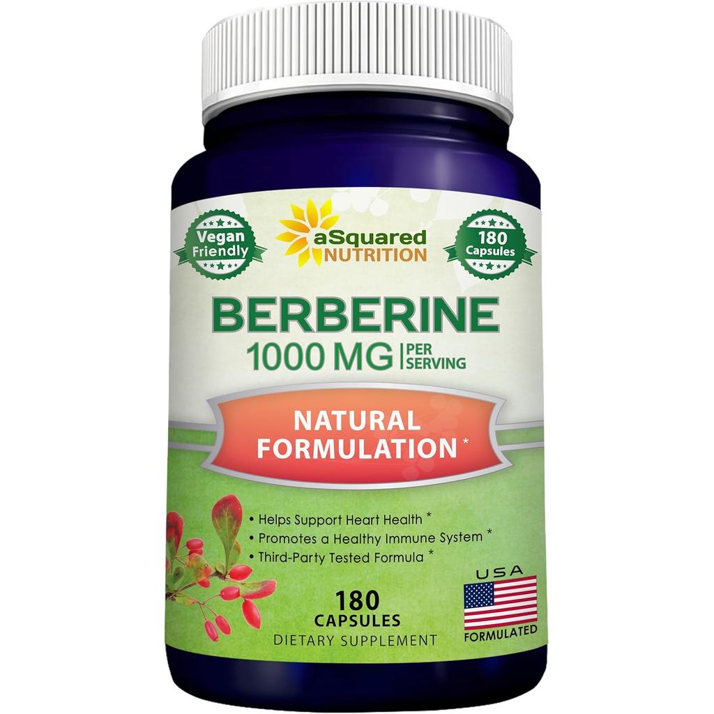 อาหารเสริม aSquared Nutrition Pure 1000mg - 180 แคปซูลผัก, Hydrochloride HCL Plus, Max Strength 1000