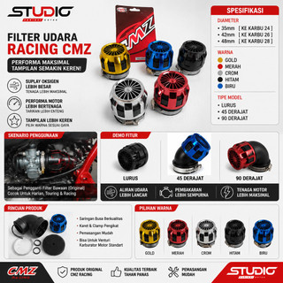 filter udara motor universal saringan udara model jamur filter karburator pwk filter motor racing