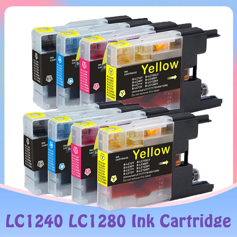 ตลับหมึกใช้งานร่วมกับ Brother LC1240 LC1280 สําหรับ Brother MFC J6510DW J6710 J6910DW J6710DW J430W 