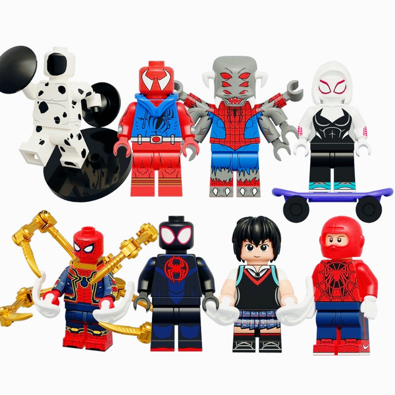Heroes Series Miles Morales Gwen Stacy Spot Spiderman ข้าม Spider Verse ตัวละคร Action Mini Building Blocks รูปของเล่นเด็กของขวัญ