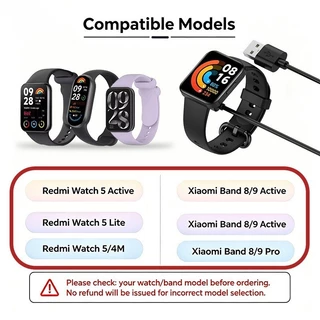 เครื่องชาร์จแม่เหล็กสายชาร์จ สําหรับ Redmi Watch 5 Active/5 Lite/5/4M, Xiaomi Band 7pro/8/9 Active charging cable