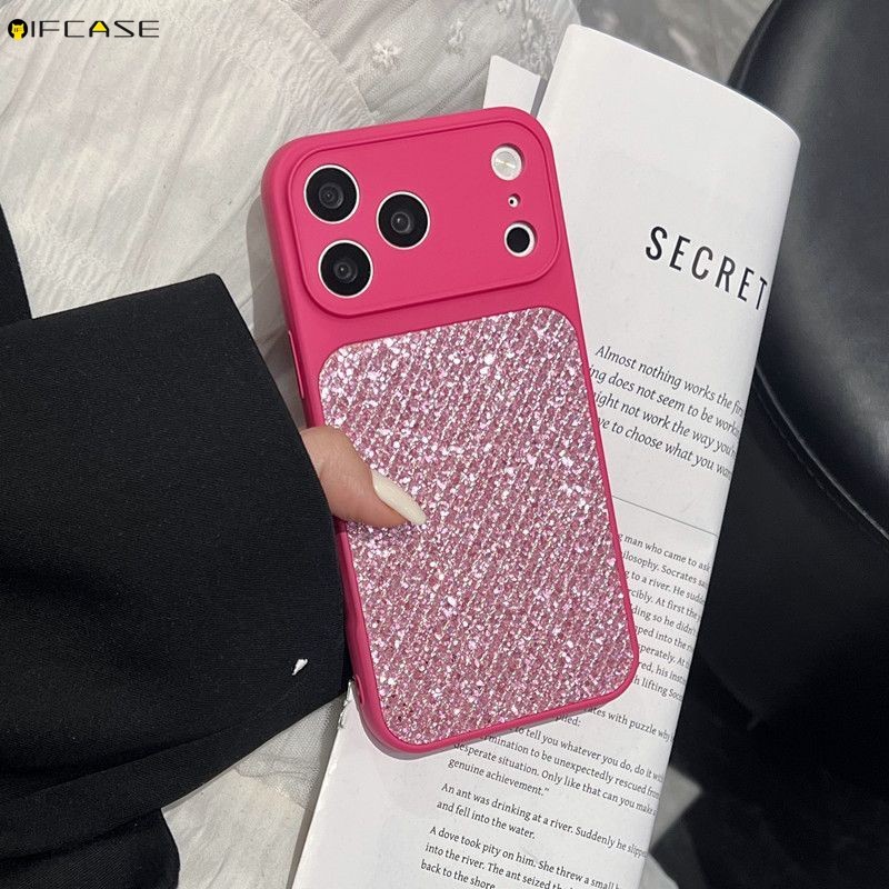 สําหรับ Redmi หมายเหตุ 15 14 13 12 Turbo K90 K80 K70 Pro Plus K70E 5G 4G เคสโทรศัพท์ขนาดใหญ่หน้าต่าง Shining เงา Glitter Bling สีชมพูสีม่วงสีสันหรูหรานุ่มปลอกกรณี