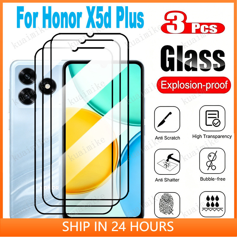 1-3 PCS Honor X5d Plus กระจกนิรภัยป้องกันฟิล์มสําหรับ Honor X5c X5b Plus X8d X8c X8b X8a X7d X7c X7b