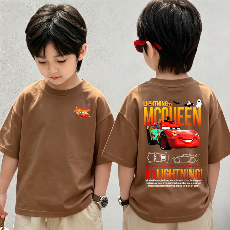 เสื้อยืดเด็ก ผ้าฝ้าย 100% เสื้อเด็กผู้ชาย แฟชั่น Lightning McQueen เสื้อยืดพิมพ์ลาย ไซส์ 90-150【จัดส่งตลอด 24 ชั่วโมง🚀】