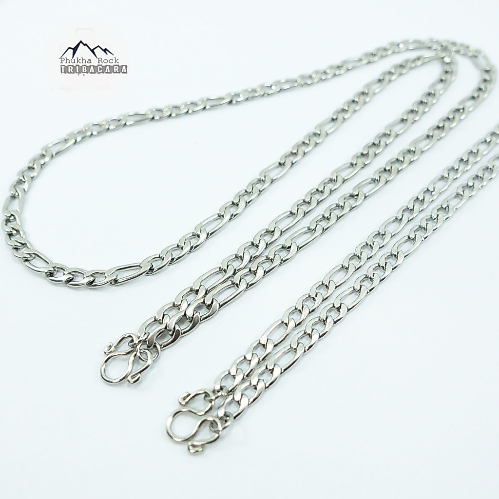 U55 ลายโซ่แบน แนวฮิพฮอพ สร้อยคอ ห้อยพระ สร้อยสแตนเลสแท้ สร้อยพระ stainless necklace