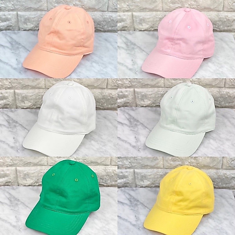 หมวกแก๊ปผ้าค๊อมเปล่า สีพื้น