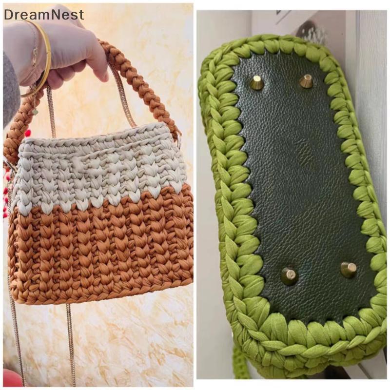 [DreamNest] แผ่นรองหนัง PU ทรงสี่เหลี่ยมขนาด 28*10 ซม.สําหรับกระเป๋าถักทําด้วยมือด้านล่างทนต่อการสึกหรอสําหรับ DIY Handcraft กระเป๋าโครงการ (th)