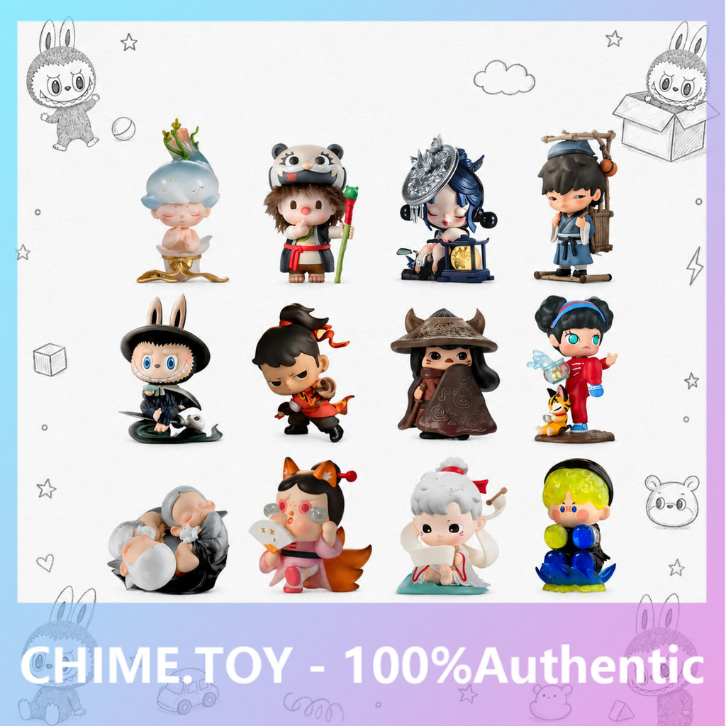 P POPMART POPMART Warriors Town 14th Anniversary Series Mystery Box ของขวัญเล่นอินเทรนด์