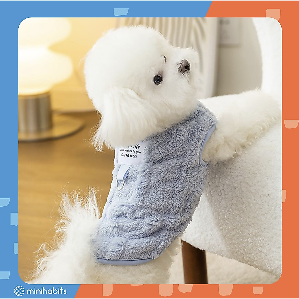 [🚚 พร้อมส่ง] เสื้อกันหนาวสัตว์เลี้ยง Borime Fluffy Pet Cloth ชุดสัตว์เลี้ยง แมว หมา