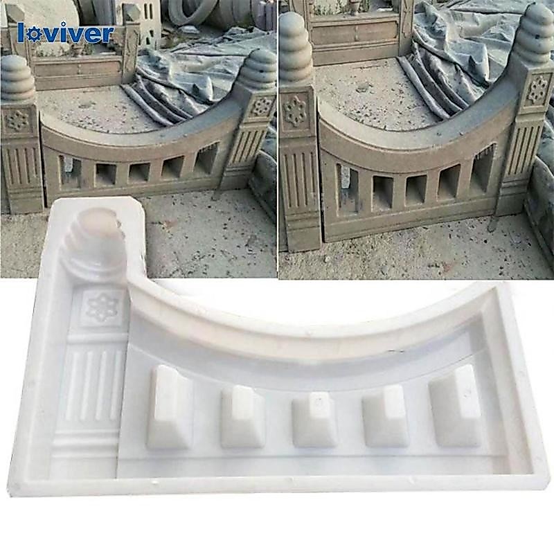 [Loviver] รั้วสวนสีขาว Mould ปูนฉาบคอนกรีตอิฐซีเมนต์สระว่ายน้ํานํากลับมาใช้ใหม่เทเครื่องประดับหินก้าวใช้งานง่าย