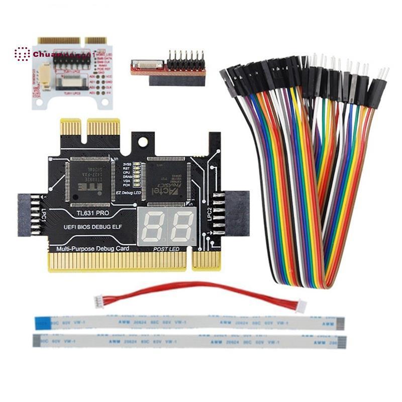 TL631 Pro การ์ดวินิจฉัย + การ์ดขยาย PCI PCI-E Mini PCI-E เมนบอร์ดมัลติฟังก์ชั่น