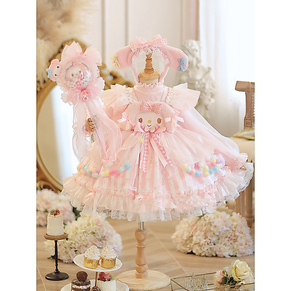Allens Home 25 สินค้าใหม่ผมตรงสาว Melody ฤดูใบไม้ร่วงฤดูหนาวถักเจ้าหญิง Lolita ชุดเด็กชุดฤดูใบไม้ผลิชุดใหม่