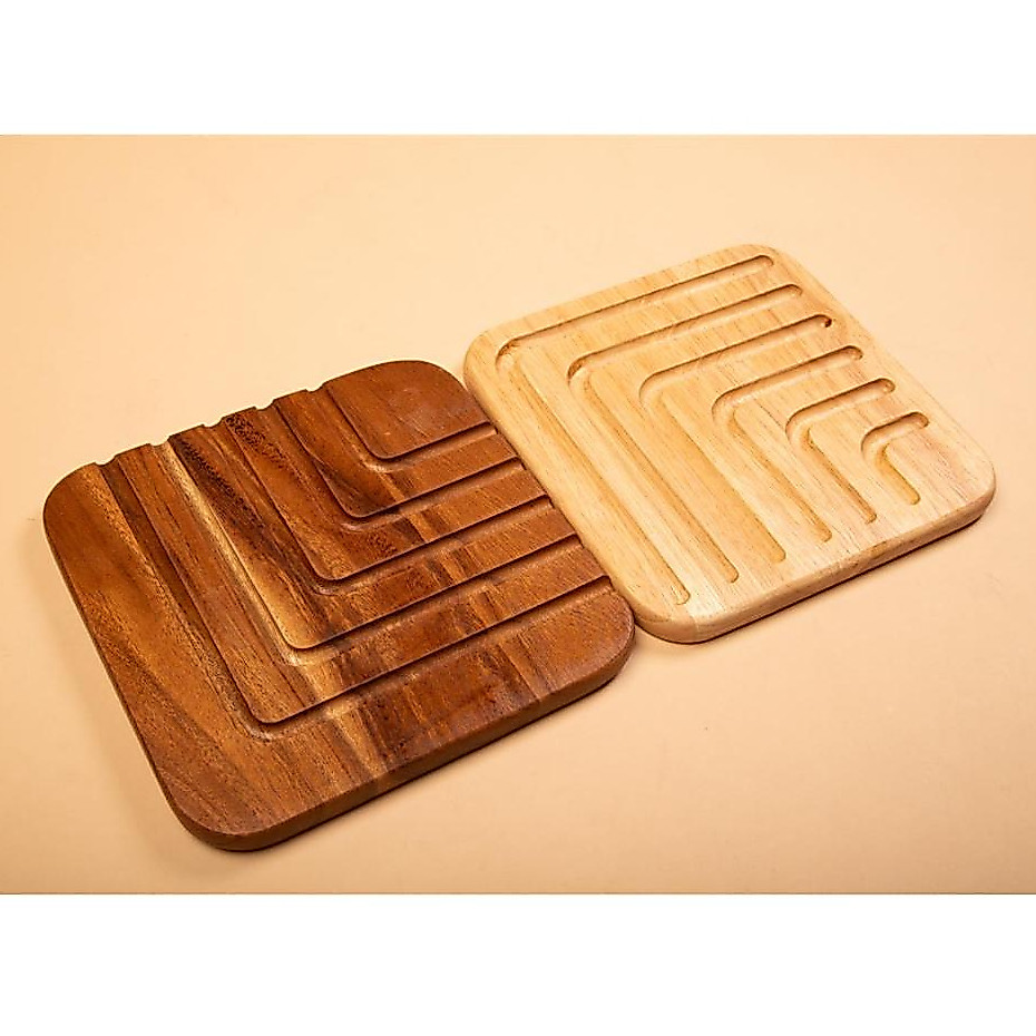 BILLI DESIGN [TRIVET] ที่วางของร้อนไม้ยางพารา ไม้จามจุรี