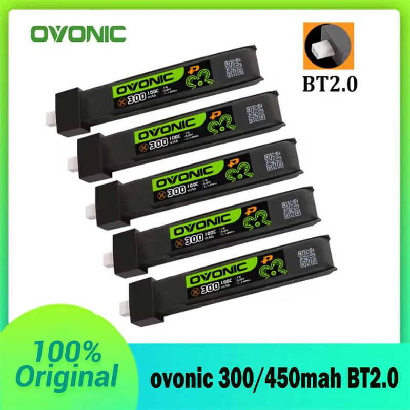 OVONIC 1S 300mAh/450mAh Lipo Battey 3S/4S/5S/6S/8S/10S พร้อมปลั๊ก BT2.0 สําหรับ RC FPV Racing Drone