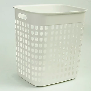 ตะกร้าสี่เหลี่ยมสีขาว ขนาดกลาง 32W*39L*40H มือจับไม่เจ็บ BK-110 ใส่ได้หลากหลาย Multi purpose Basket M Size