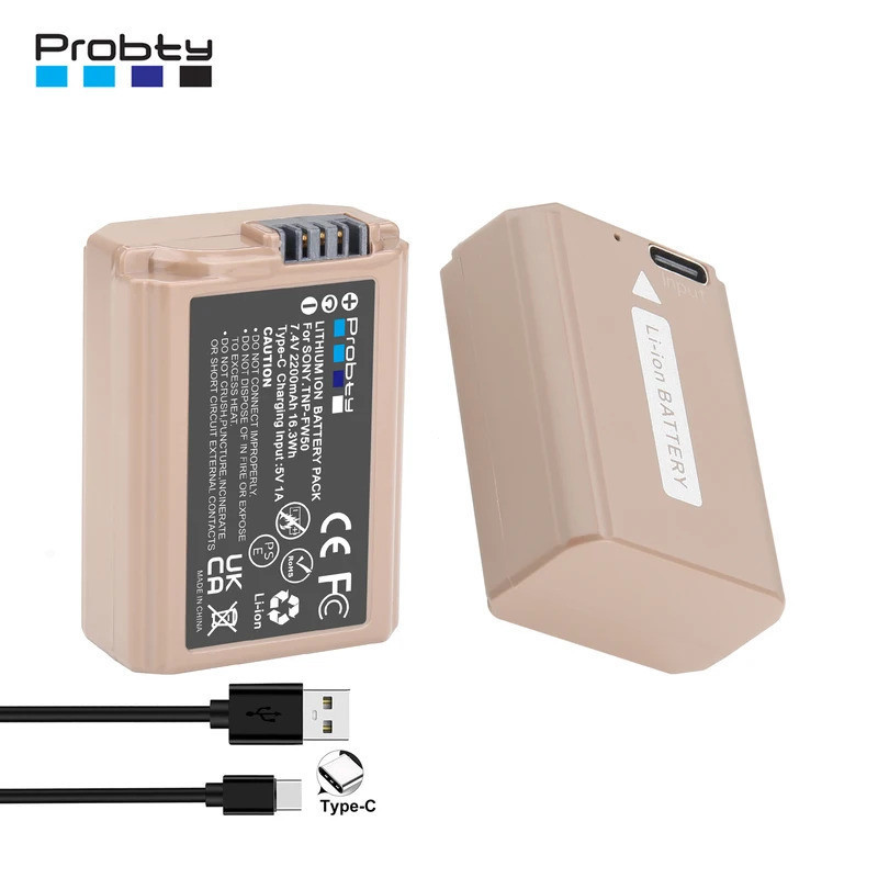 NP-FW50 NP FW50 แบตเตอรี่ Type-C ชาร์จ Inpu สําหรับ Sony ZV-E10, Alpha A6400 A6000 A6300 A6500 A5100