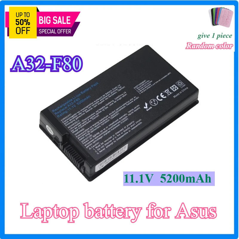 A32-F80 แบตเตอรี่แล็ปท็อปสําหรับ Asus F81 F83 F50 N80 N81 X61 X61W X61S X61GX X61SL X61Z X80 X82 X83