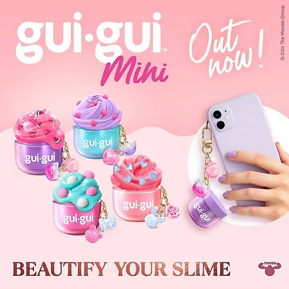 Moose - Gui Gui Mini มาพร้อมพวงกุญแจ พกพากล่องสไลม์ความสนุกของสไลม์สุดสไตล์ในรูปแบบกะทัดรัด
