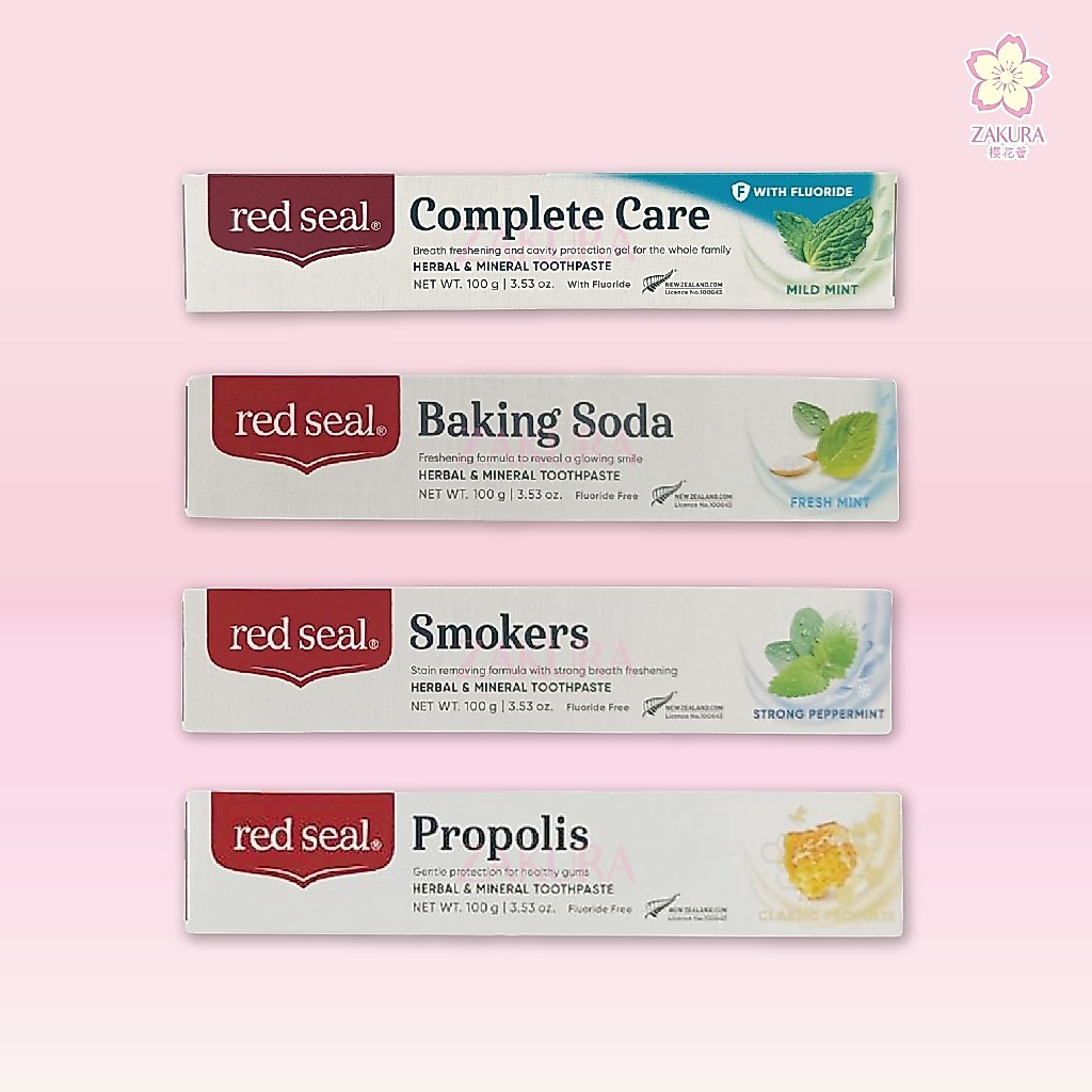 Red Seal Baking Soda Toothpaste/Smokers Toothpaste/Propolis Toothpaste 100g/100g x3