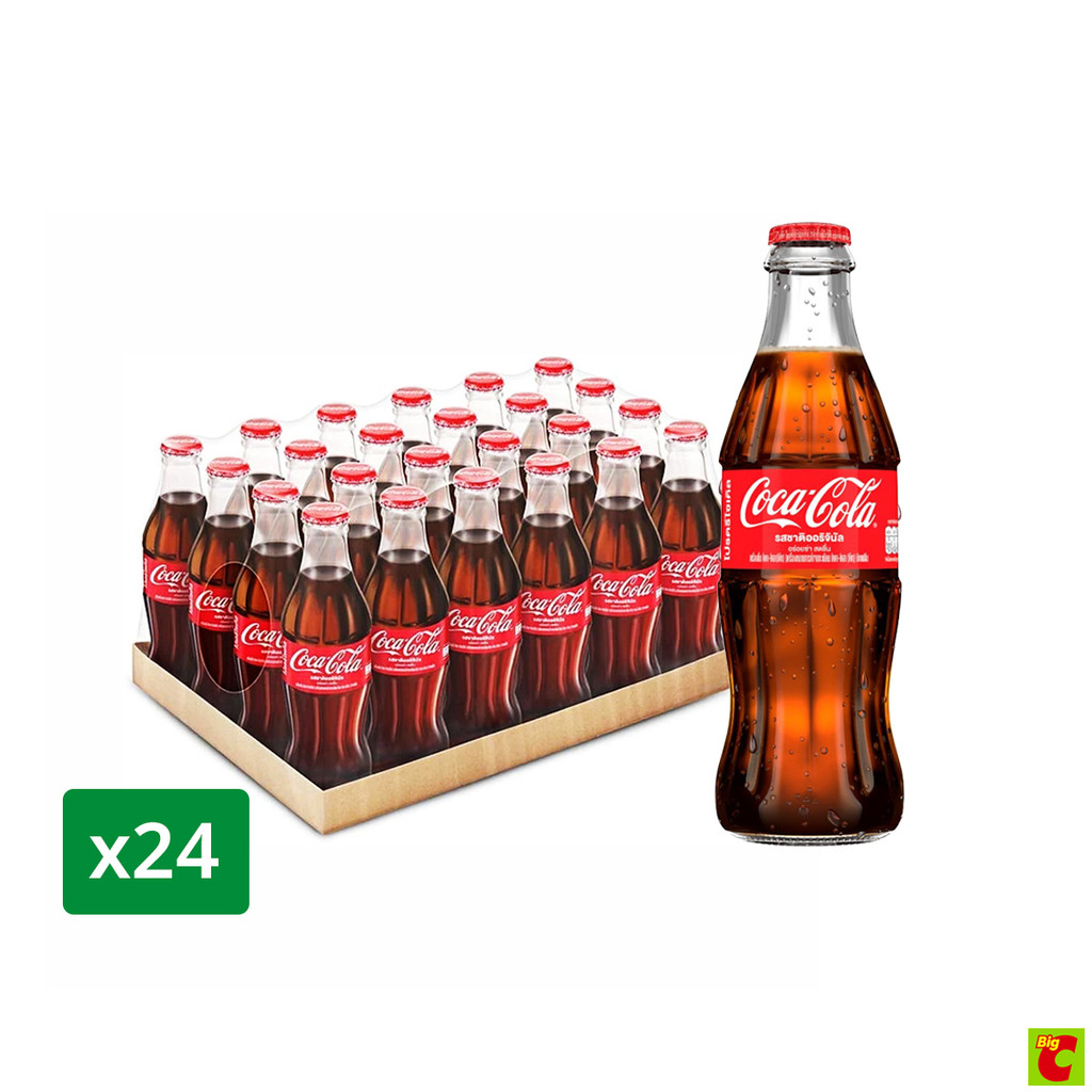 โค้ก น้ำอัดลม รสออริจินัล 250 มล. x 24 ชิ้น