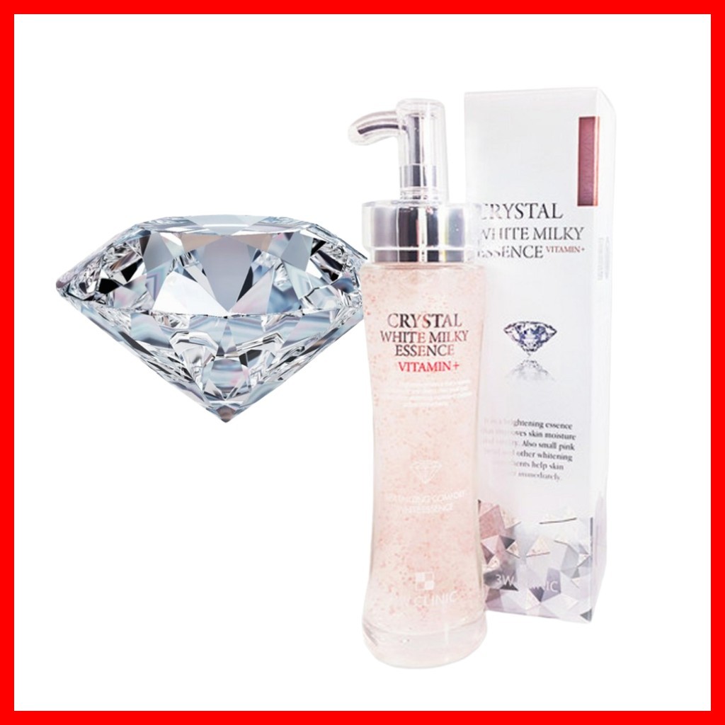 3W CLINIC [คลินิก 3w] Crystal White Milky Essence, วิตามิน+, 1 ชิ้น / เอสเซ้นส์เกาหลี / สูตรกระจ่างใ