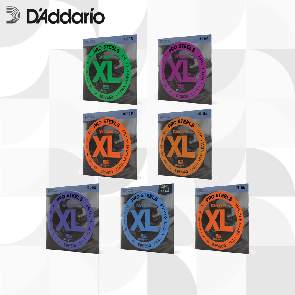 D'Addario ProSteel EPS530/EPS520/EPS510/EPS540/EPS515/EPS590/EPS600 Extra Super Light/Super Light/Re