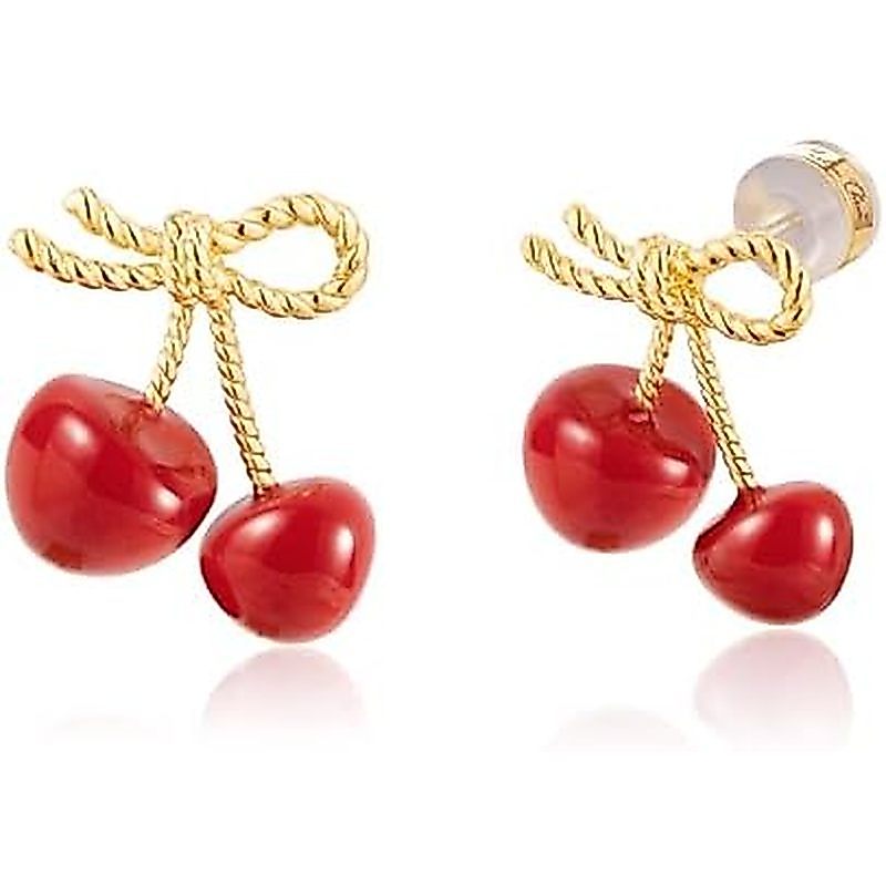 Milan Chiva 14K Gold Plated Mother of Pearl ต่างหู, Dangle ต่างหูลูกปัดสีขาวทองสีดํา Charm Drop Stat