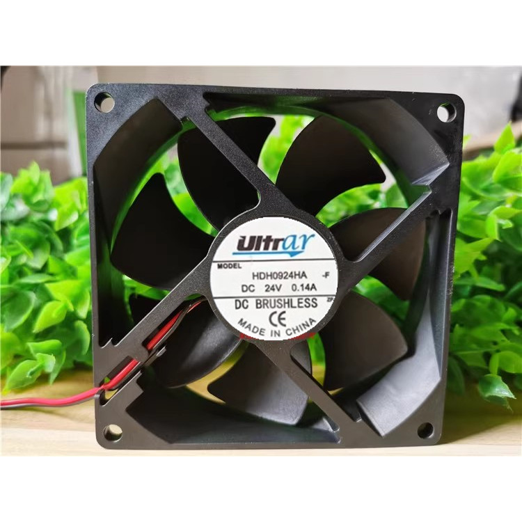 พัดลมระบายความร้อน Ultrar HHD0924HA 24v 0.14A 9225 9CM 3 สาย