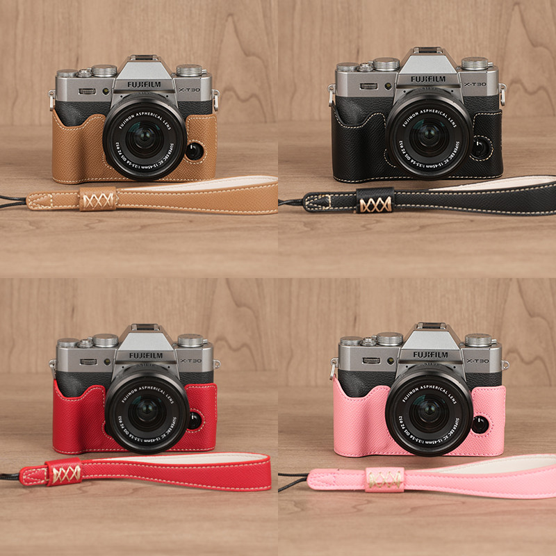Fuji XT30 รุ่นที่สองกล้องป้องกันกรณี XT50 ของแท้หนัง XT20 กรณี X100VI สายคล้องมือ XS20 ฐานกระเป๋า XT